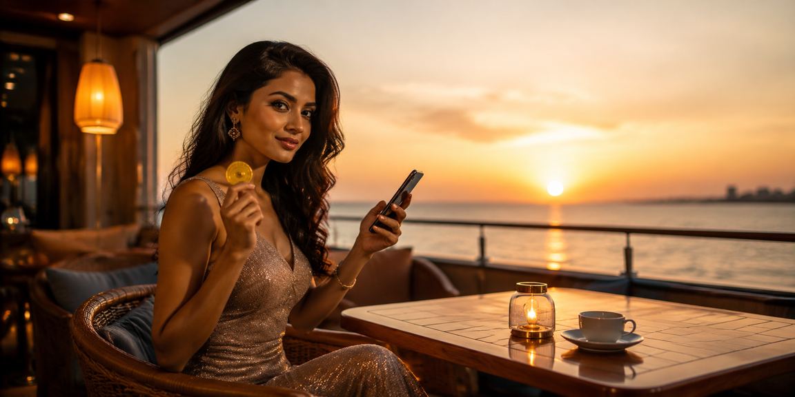 Mobile user playing slots in Chennai with festive backdrop