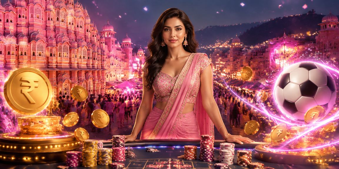 Football betting scene in Jaipur with iconic stadium view