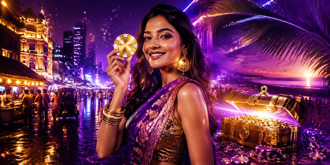 night beach entertainment in Mumbai with casinos and lights